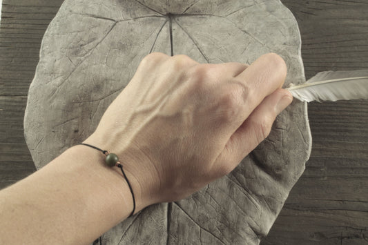 WATER jewelry set | Amulet and bracelet made of larch wood | Handmade in Tyrol