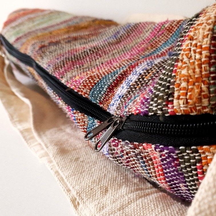 Yoga bag made from wild hemp or recycled sari