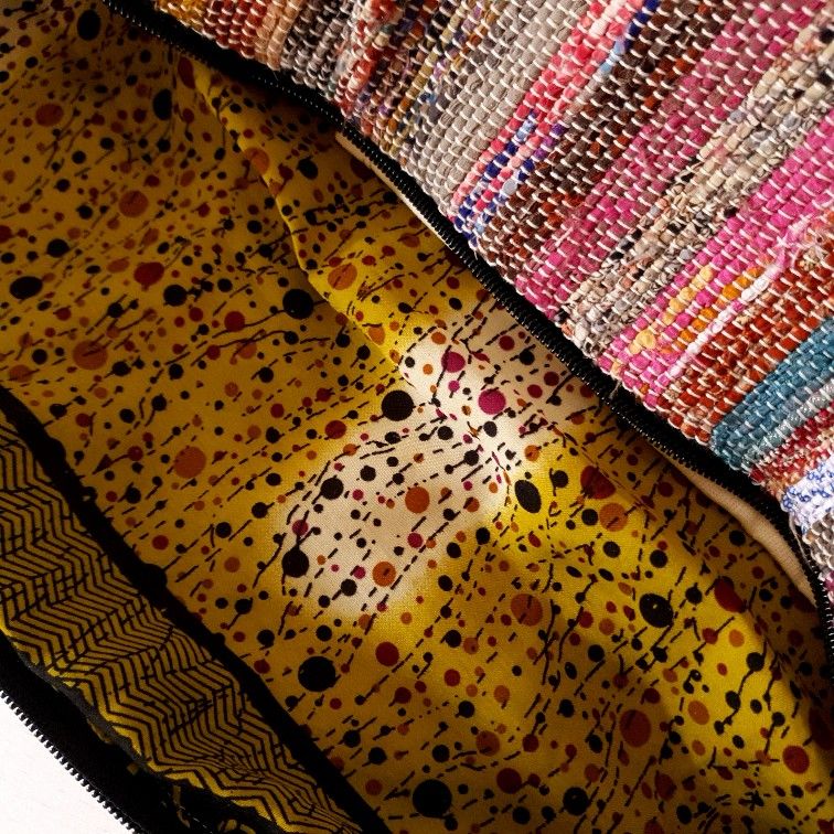 Yoga bag made from wild hemp or recycled sari