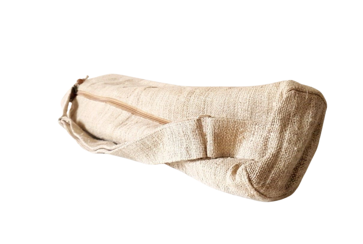 Yoga bag made from wild hemp or recycled sari