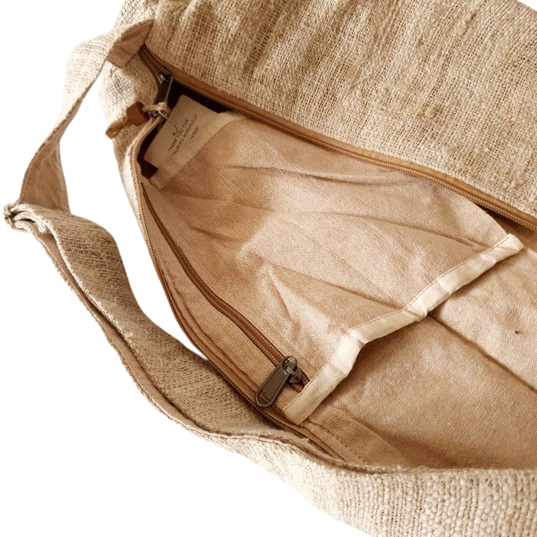 Yoga bag made from wild hemp or recycled sari