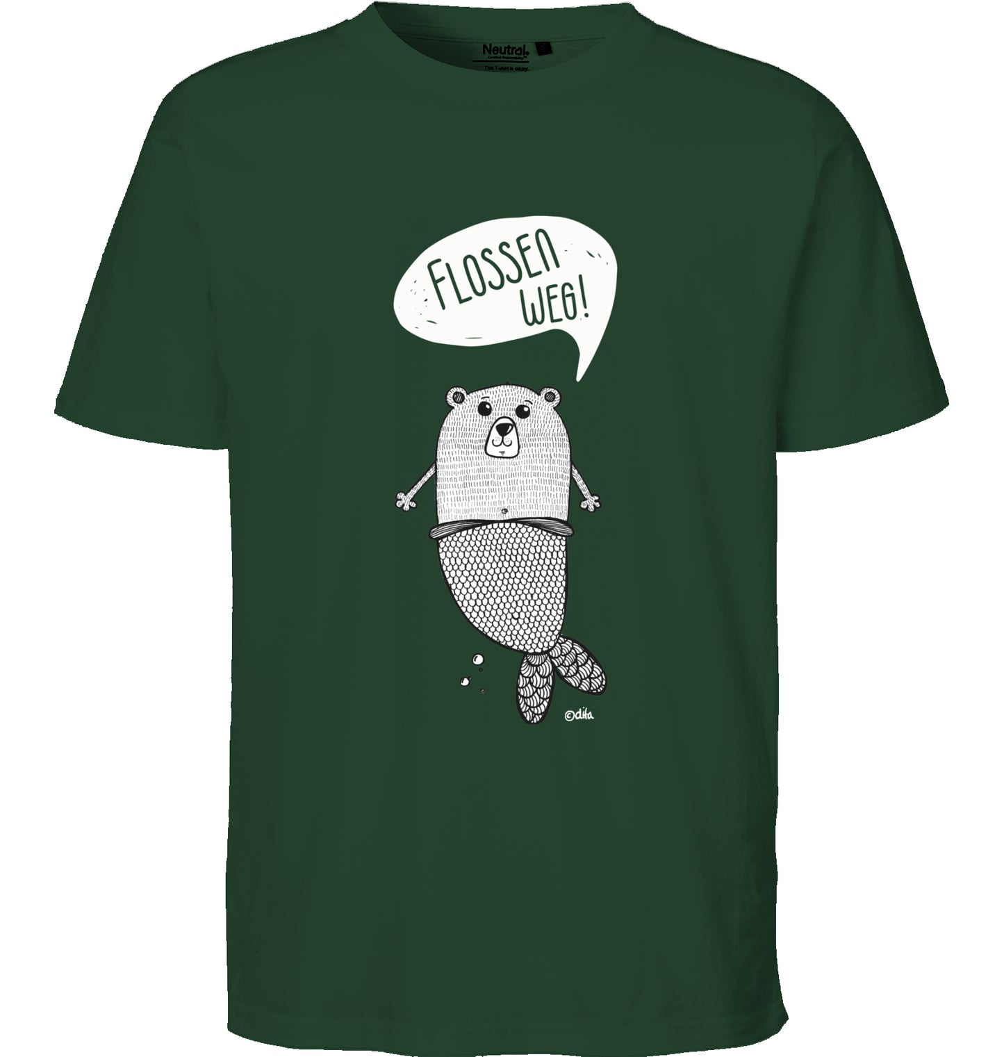 Unisex Organic T-Shirt | FINS AWAY | Neutral