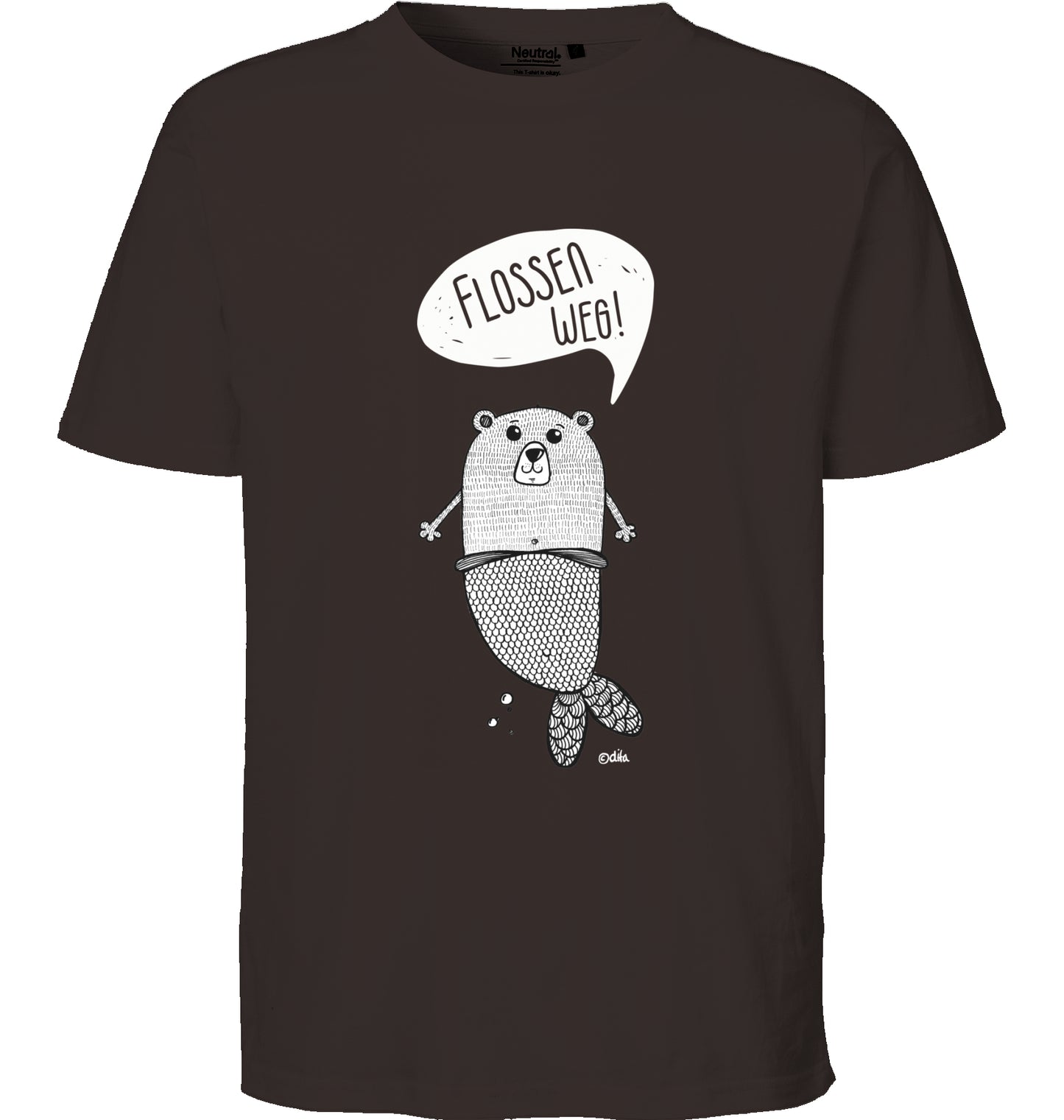 Unisex Organic T-Shirt | FINS AWAY | Neutral