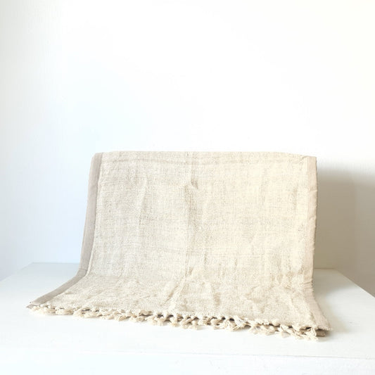 Yogamatte aus handgewebtem Hanf