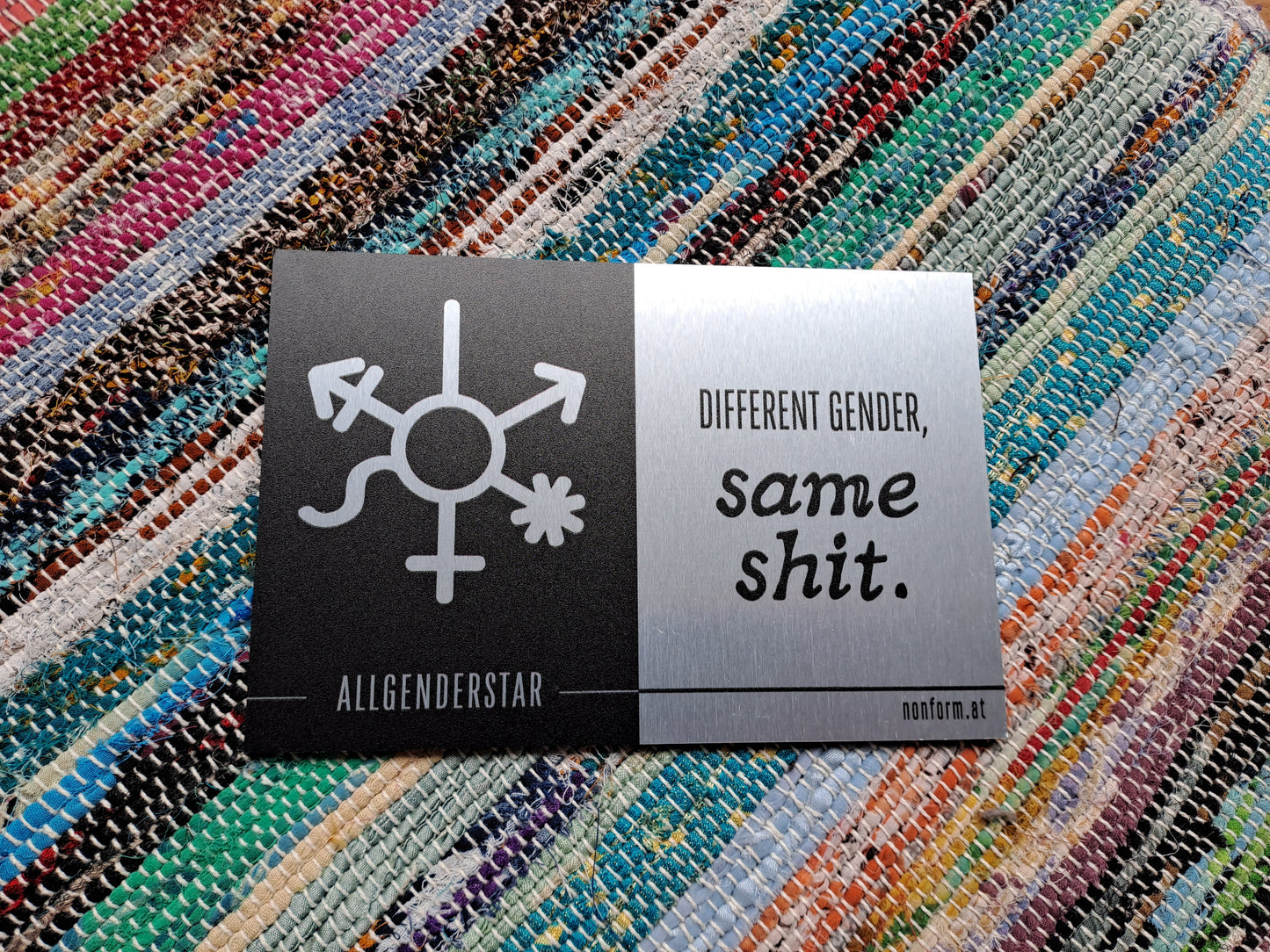 ALLGENDERSTAR | 15x10 cm | Inclusive WC sign | Bathroom sign | Door sign