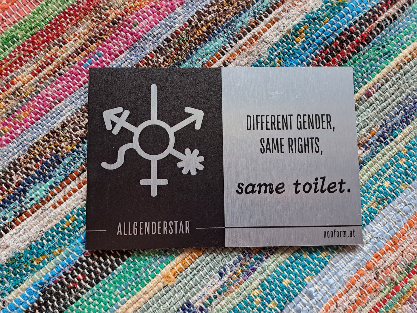 ALLGENDERSTAR | 15x10 cm | Inclusive WC sign | Bathroom sign | Door sign