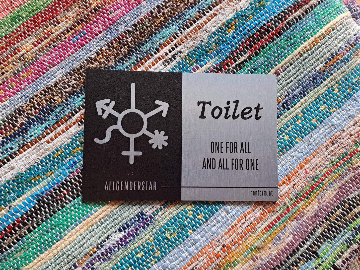 ALLGENDERSTAR | 15x10 cm | Inclusive WC sign | Bathroom sign | Door sign