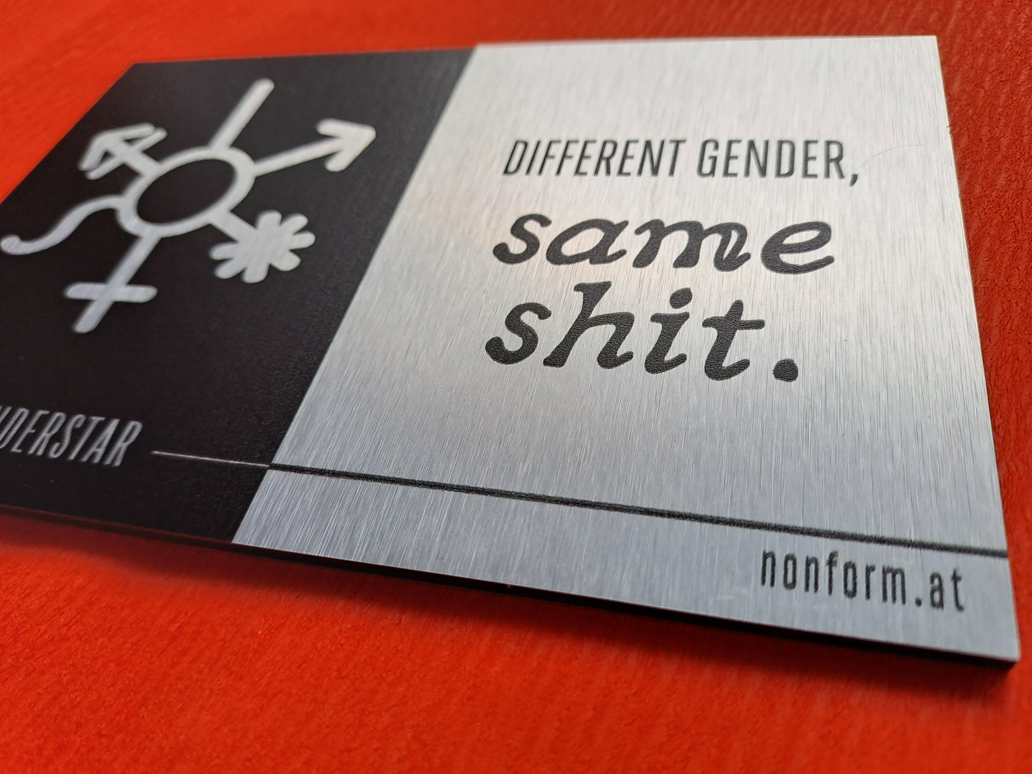 ALLGENDERSTAR | 15x10 cm | Inclusive WC sign | Bathroom sign | Door sign