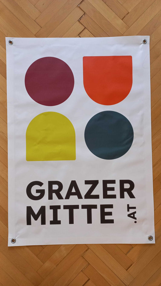 GRAZER MITTE Banner | Abholung in Graz