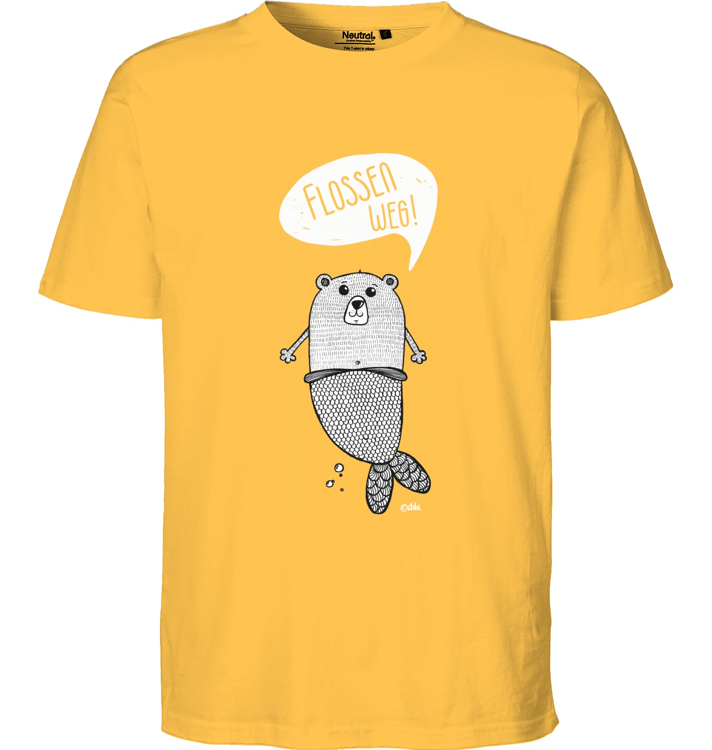 Unisex Organic T-Shirt | FINS AWAY | Neutral