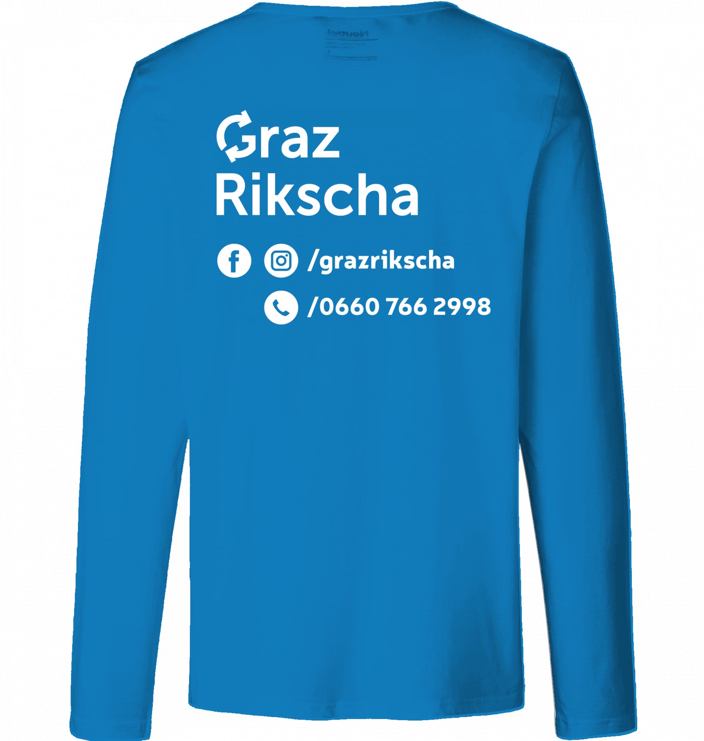 Graz Rickshaw Long Sleeve | Organic | 155 g/m² | Print on back