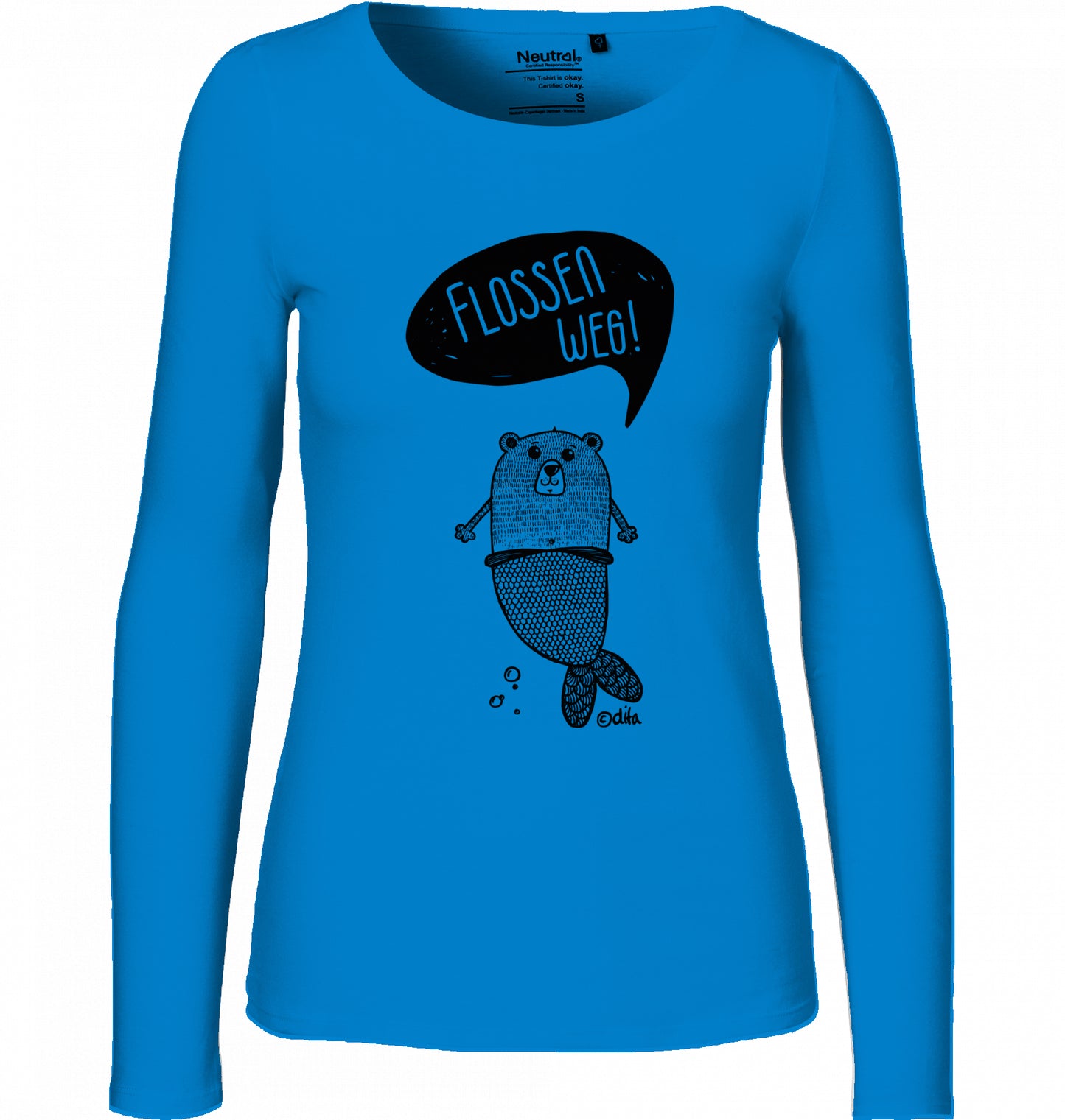 Women's Organic Long Sleeve Shirt | FINS WAY 2 | Neutral