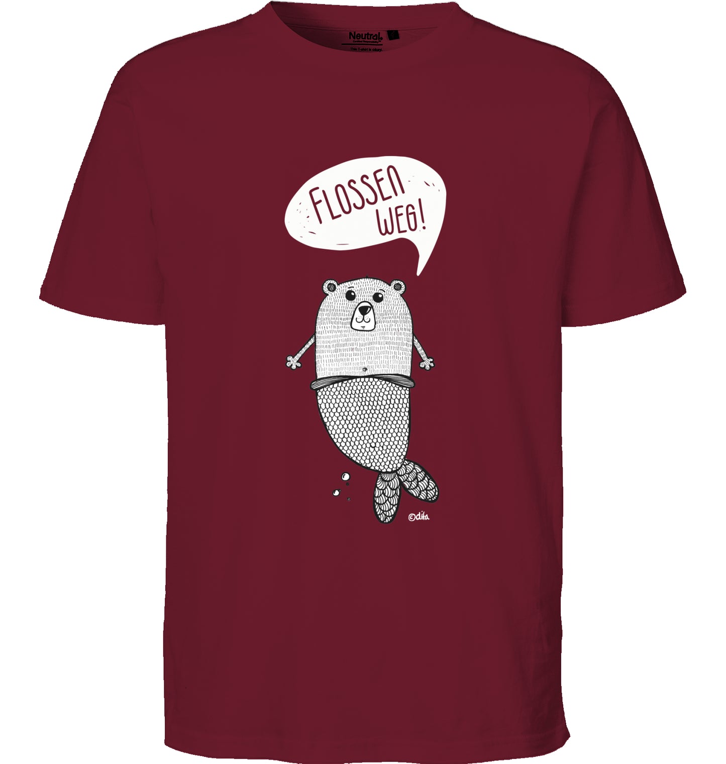 Unisex Organic T-Shirt | FINS AWAY | Neutral