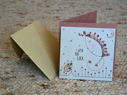 Artbubbles grass paper greeting card + folding card