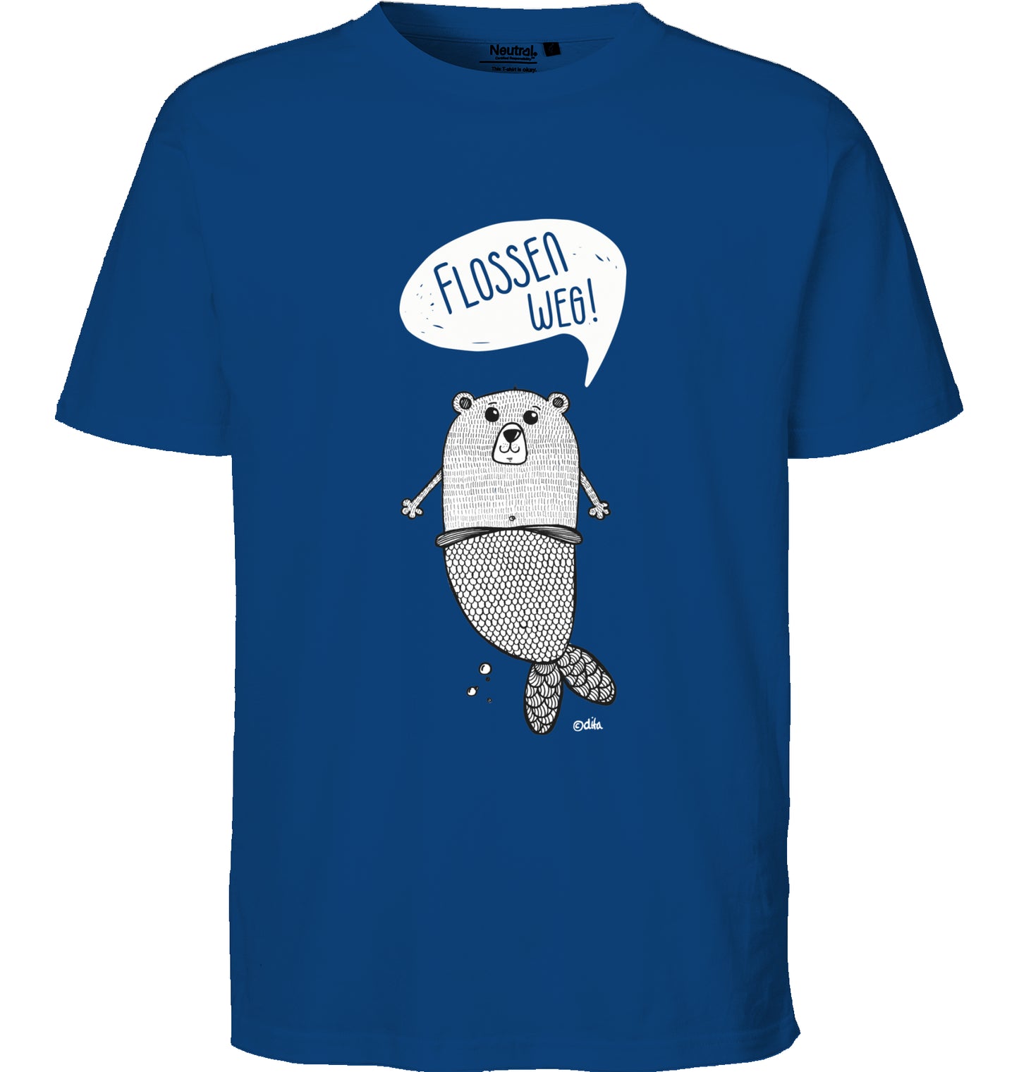 Unisex Organic T-Shirt | FINS AWAY | Neutral