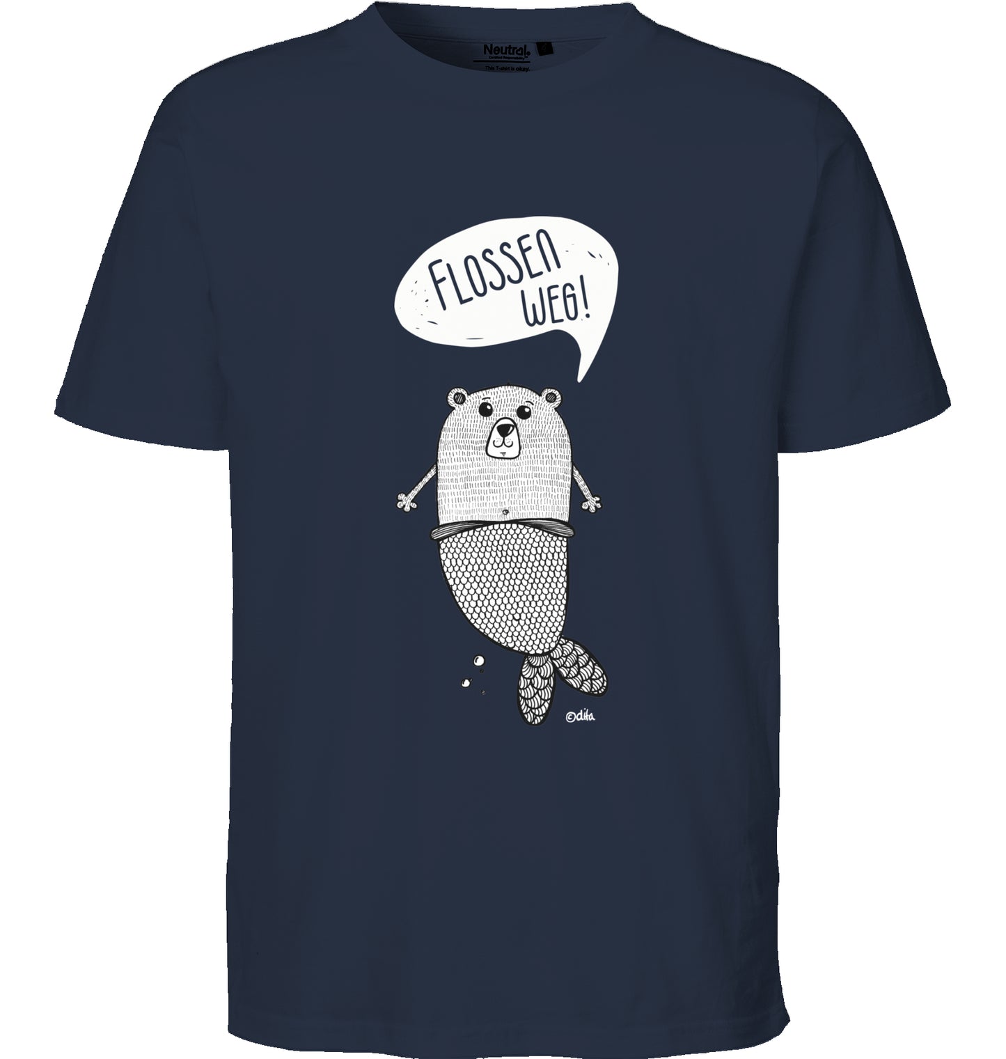 Unisex Organic T-Shirt | FINS AWAY | Neutral