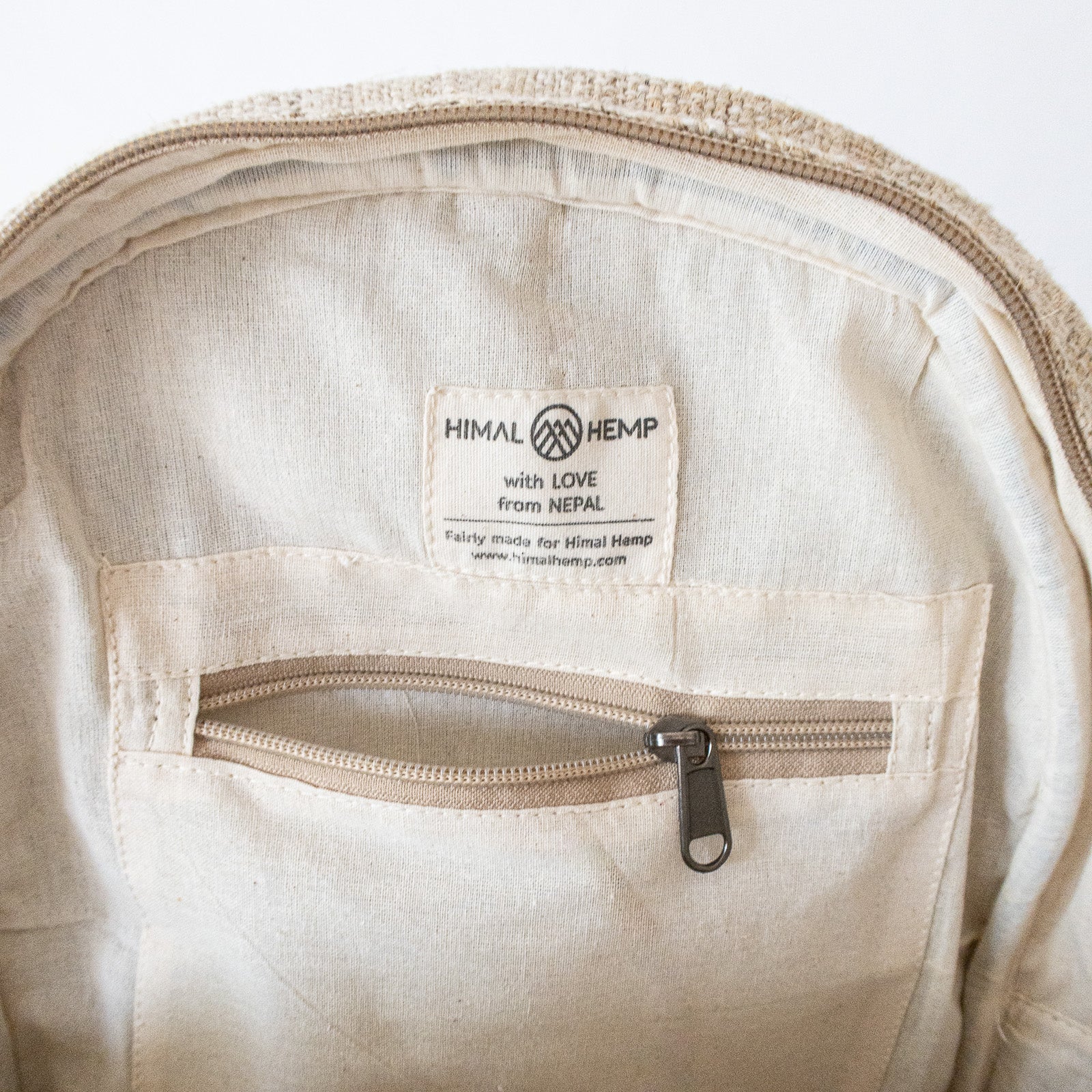 Rucksack-UNICORN-Hanfrucksack nachhaltig aus Nepal-innereseite