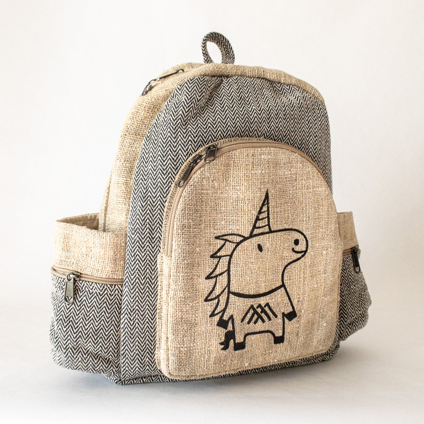 Rucksack-UNICORN-Hanfrucksack nachhaltig aus Nepal-grau