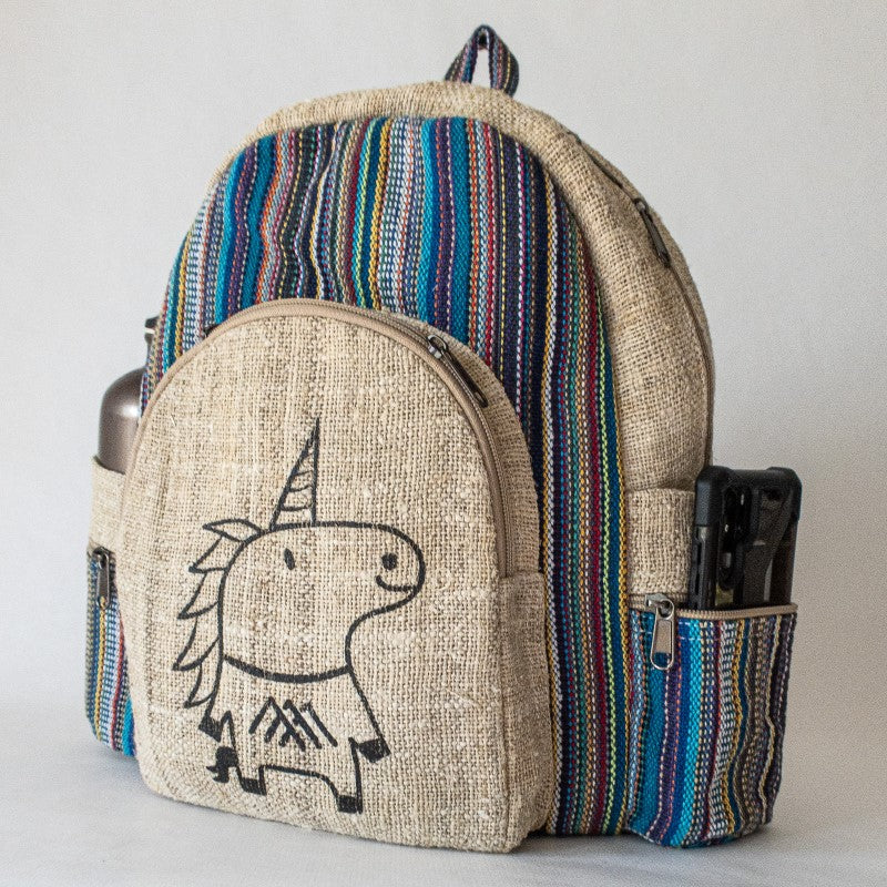 Rucksack-UNICORN-Hanfrucksack nachhaltig aus Nepal-blau