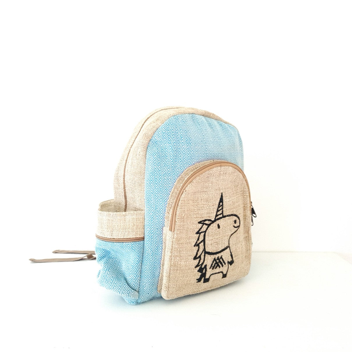 Rucksack-UNICORN-Hanfrucksack nachhaltig aus Nepal-blau
