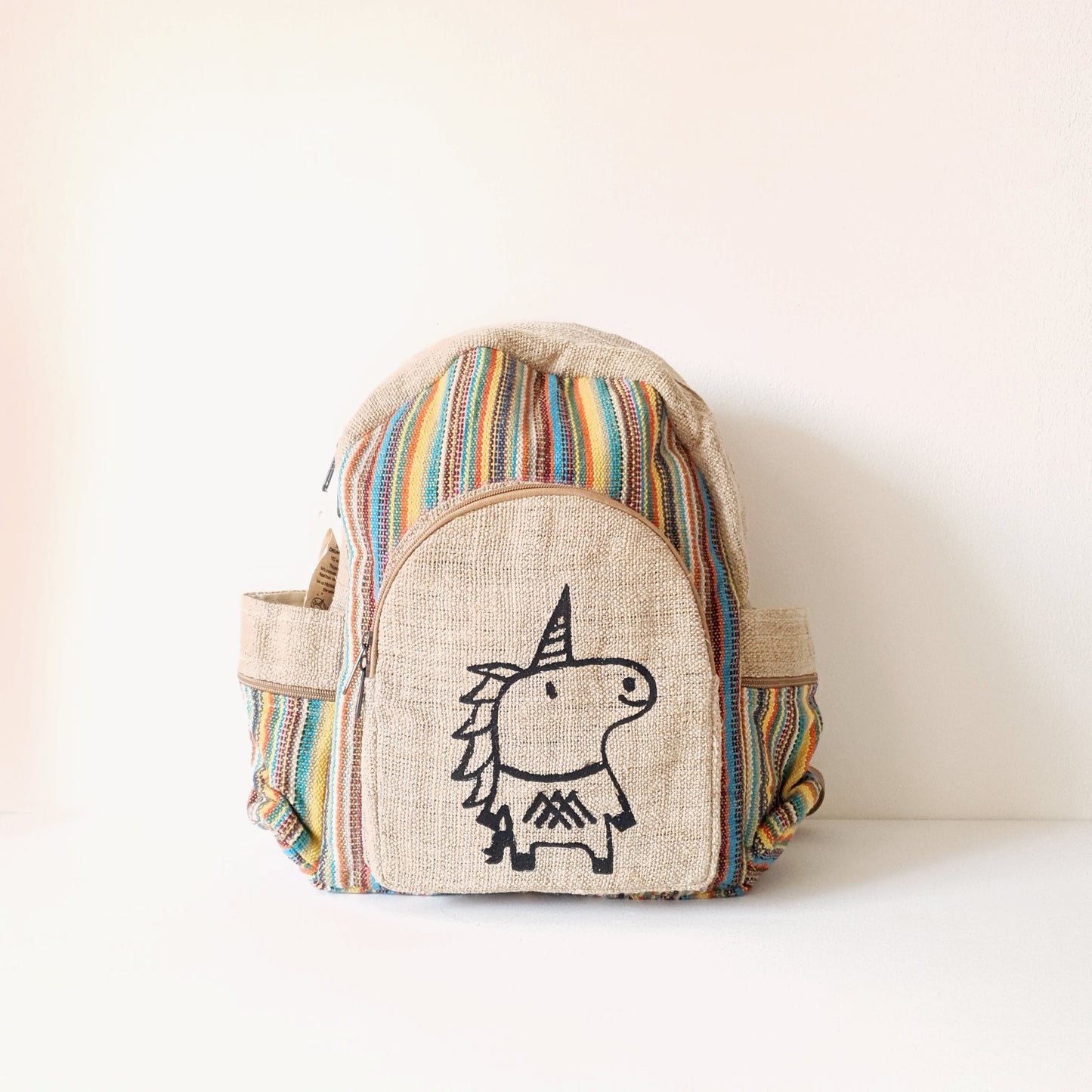Rucksack-UNICORN-Hanfrucksack nachhaltig aus Nepal-gelb