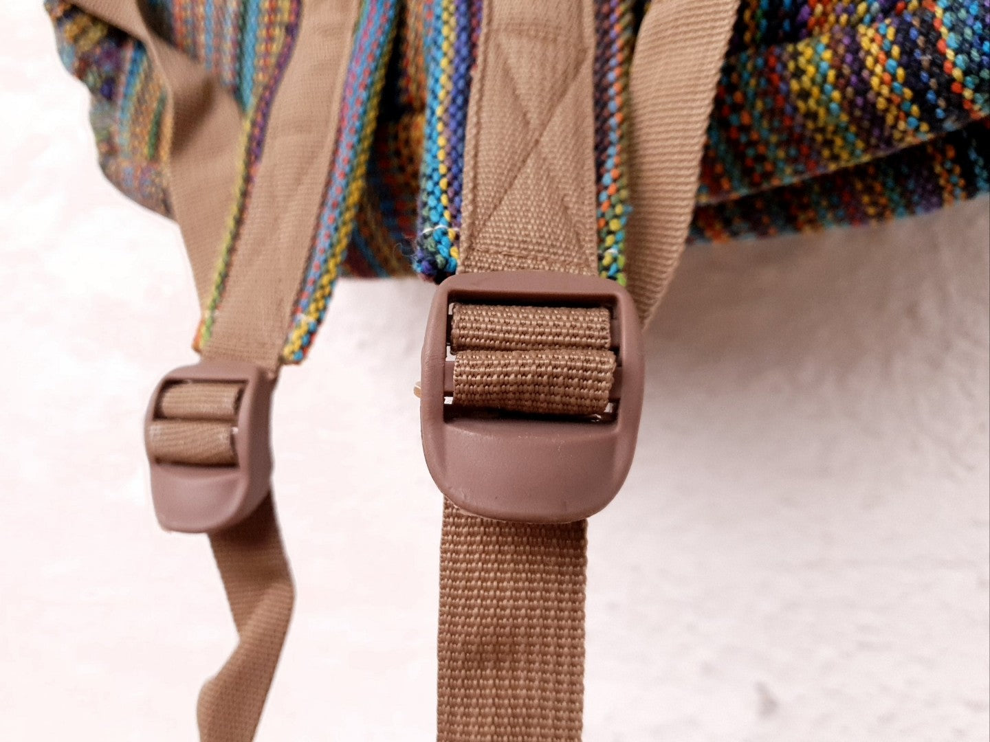 HH Rucksack RAMRI  – Hanfrucksack nachhaltig aus Nepal-bunt-gurte