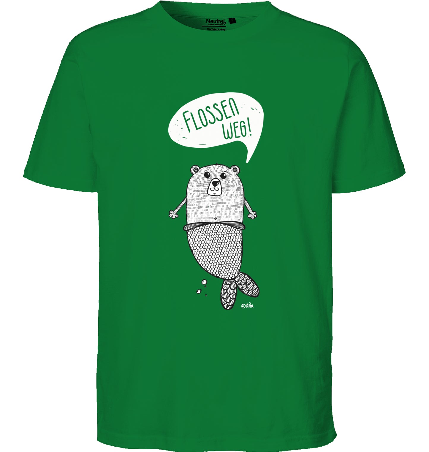 Unisex Organic T-Shirt | FINS AWAY | Neutral