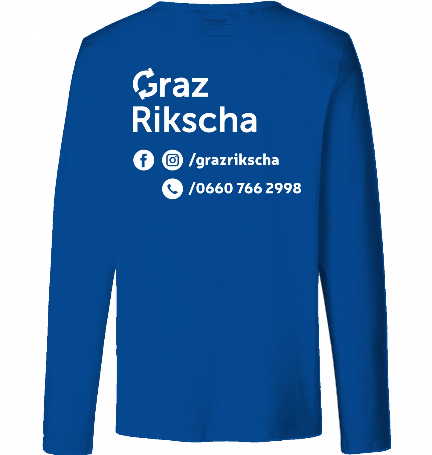 Graz Rickshaw Long Sleeve | Organic | 155 g/m² | Print on back