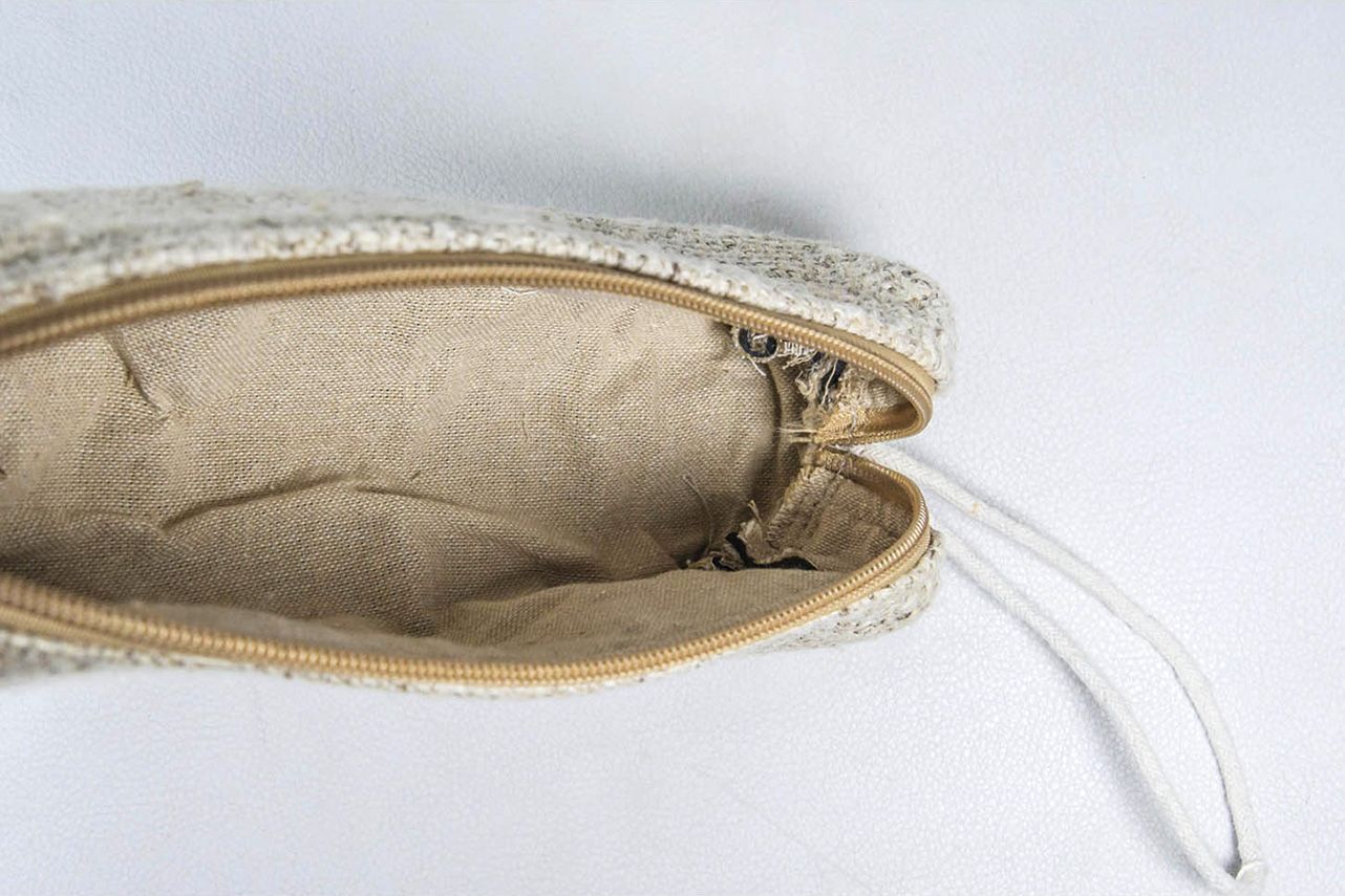 Federpenal/Federtasche aus wildem Hanf (Pencil Box)-innereansicht