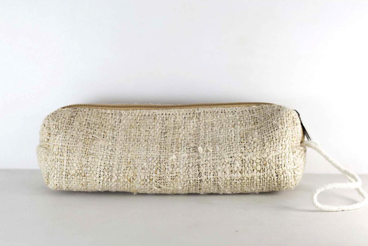 Federpenal/Federtasche aus wildem Hanf (Pencil Box)-beige