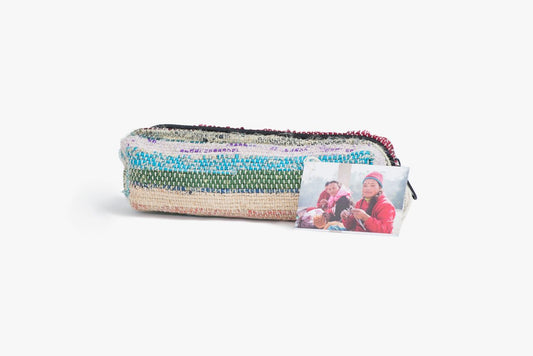 Federpenal/Federtasche aus Recycle-Sari - fair produziert in Nepal