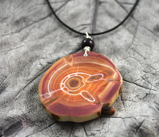 Fire Necklace | Amulet made of Swiss pine wood | Handmade in Tyrol