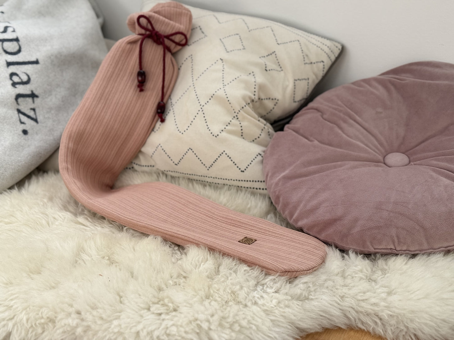 XXL Wärmflasche | Bio Vegane Wärmewurst VELIWU | 80cm 2,5L-rosa