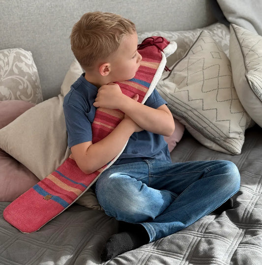 Vegane Wärmewurst UPCYCLE XXL: Lange Wärmflasche 80cm 2,5l -öko