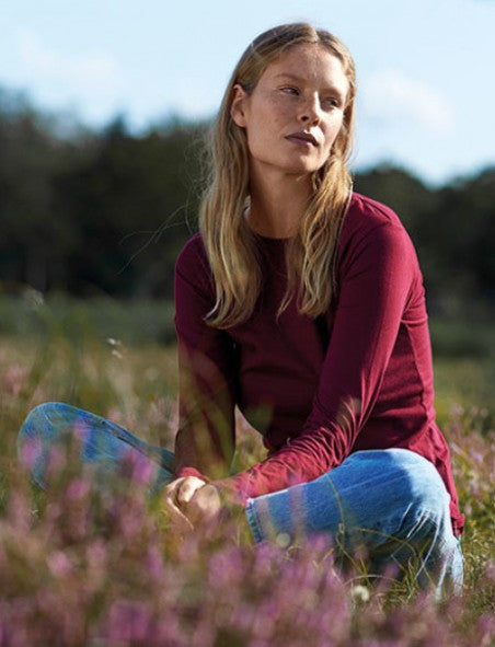 Women's Organic Long Sleeve Shirt | FINS WAY 2 | Neutral