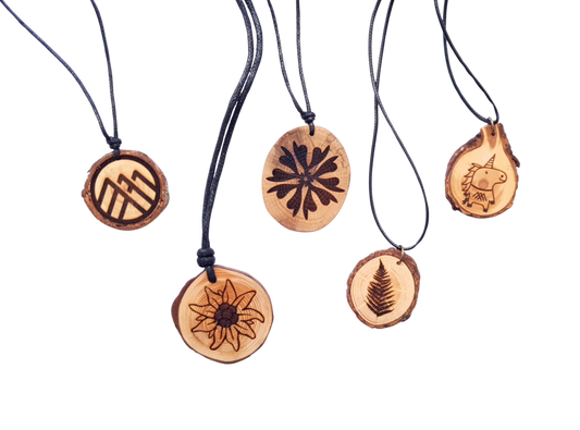Swiss pine wood jewelry Ø3-5cm | various designs | from Tyrol in Austria