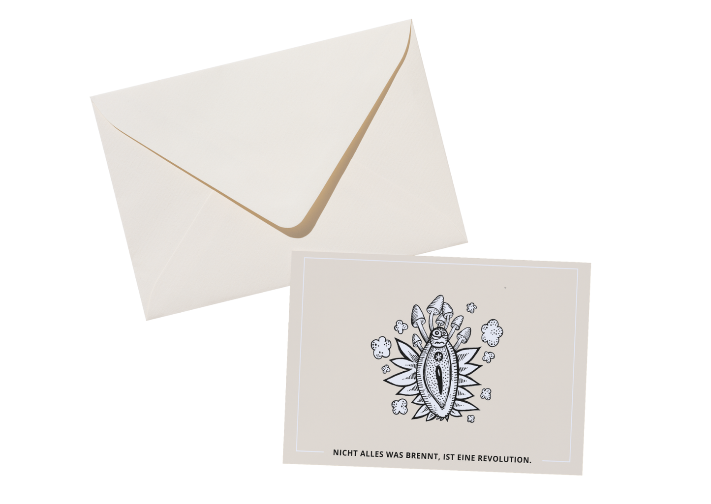 Set of 4 | Educational postcards about STIs | 4 cards with envelopes | + free sticker set