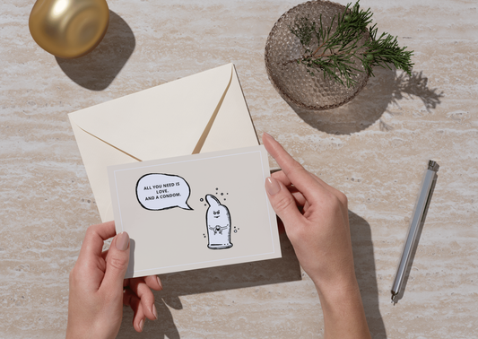 Set of 4 | Educational postcards about STIs | 4 cards with envelopes | + free sticker set