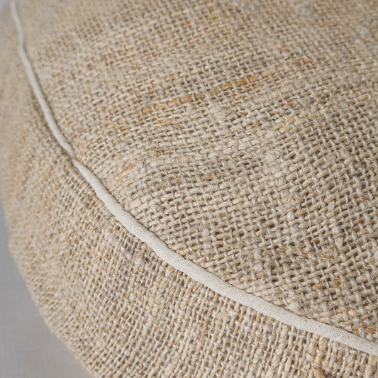 Meditationskissen / Sitzkissen aus wildem Hanf-stoff