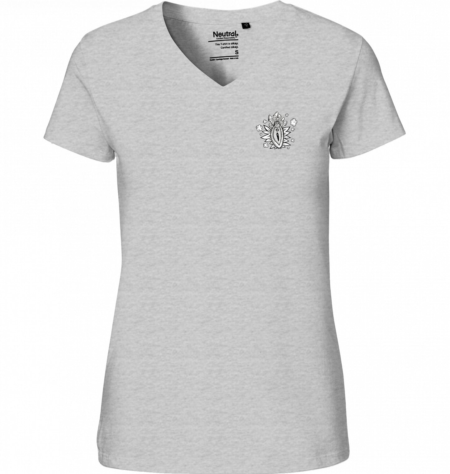 Pilz | Ladies' V-Neck| mit hellem Druck hinten