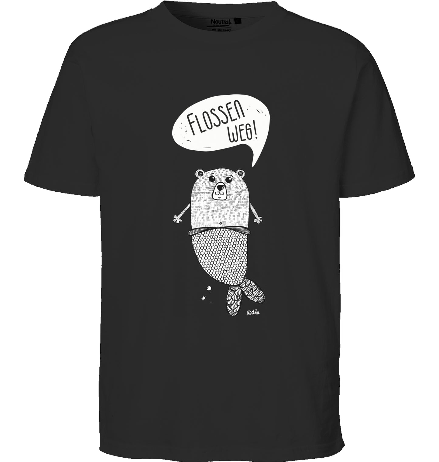 Unisex Organic T-Shirt | FINS AWAY | Neutral
