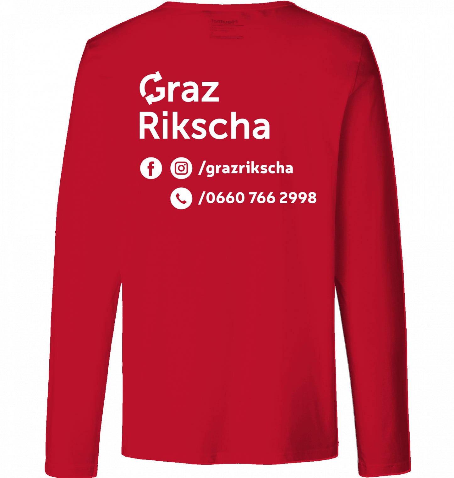 Graz Rickshaw Long Sleeve | Organic | 155 g/m² | Print on back