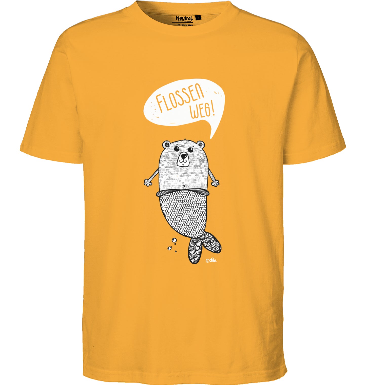 Unisex Organic T-Shirt | FINS AWAY | Neutral