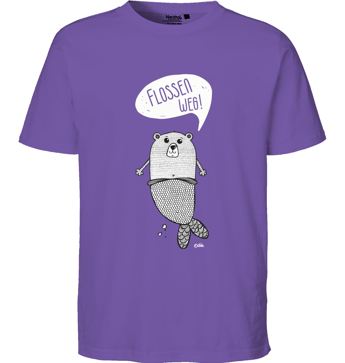 Unisex Organic T-Shirt | FINS AWAY | Neutral