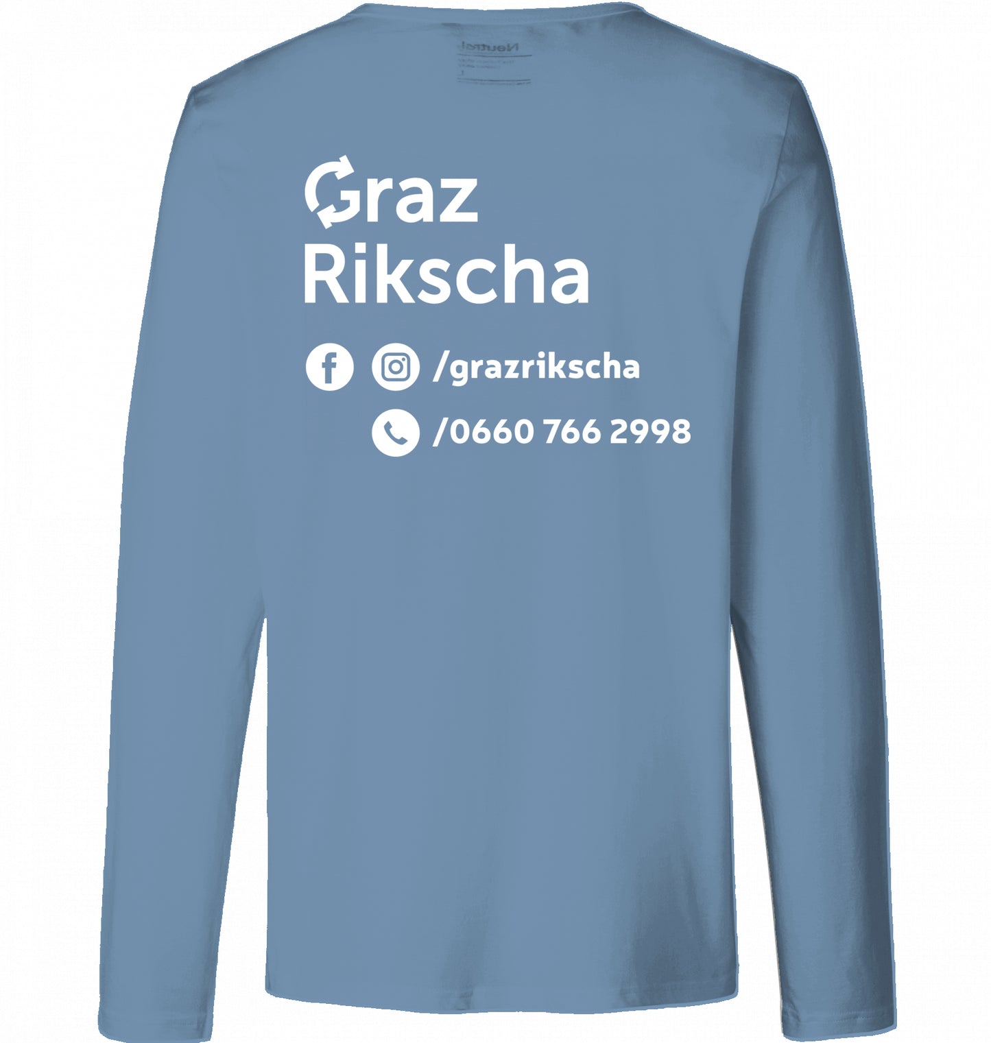 Graz Rickshaw Long Sleeve | Organic | 155 g/m² | Print on back