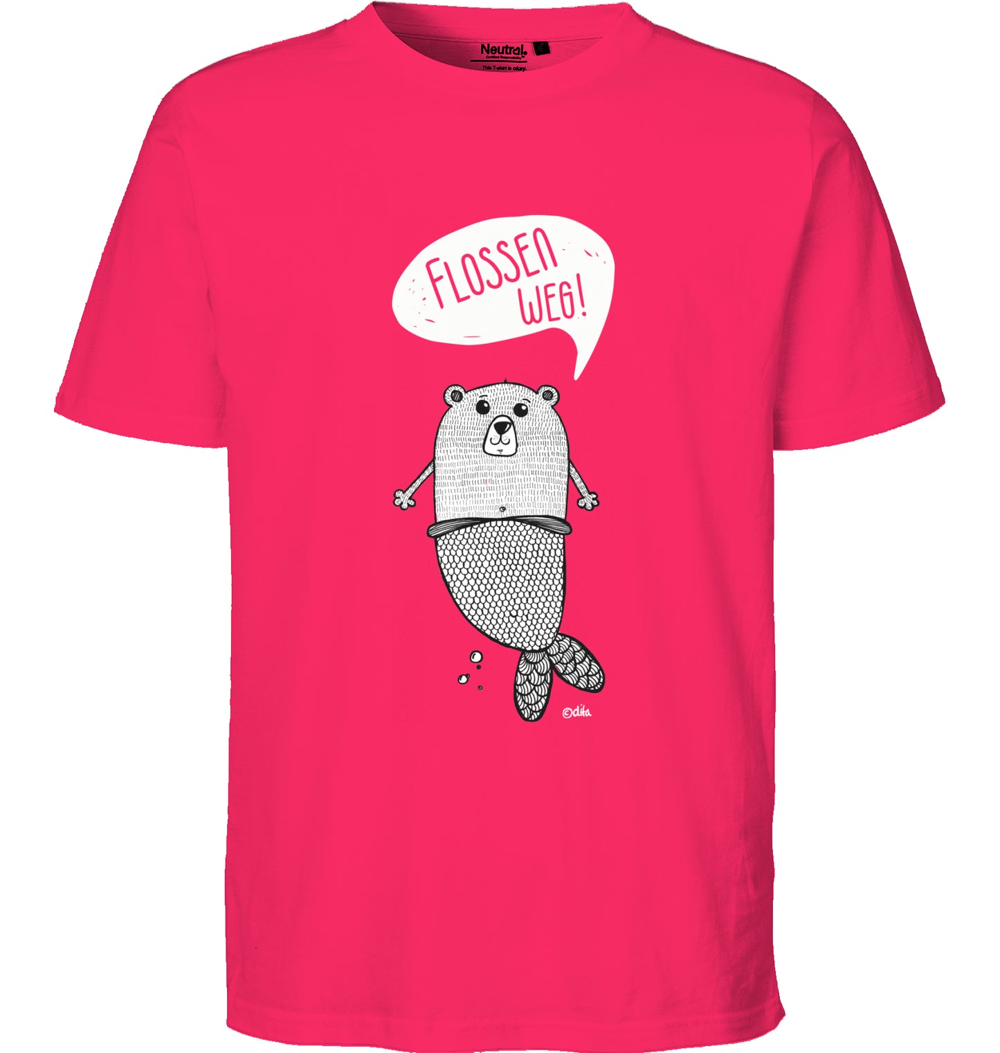 Unisex Organic T-Shirt | FINS AWAY | Neutral