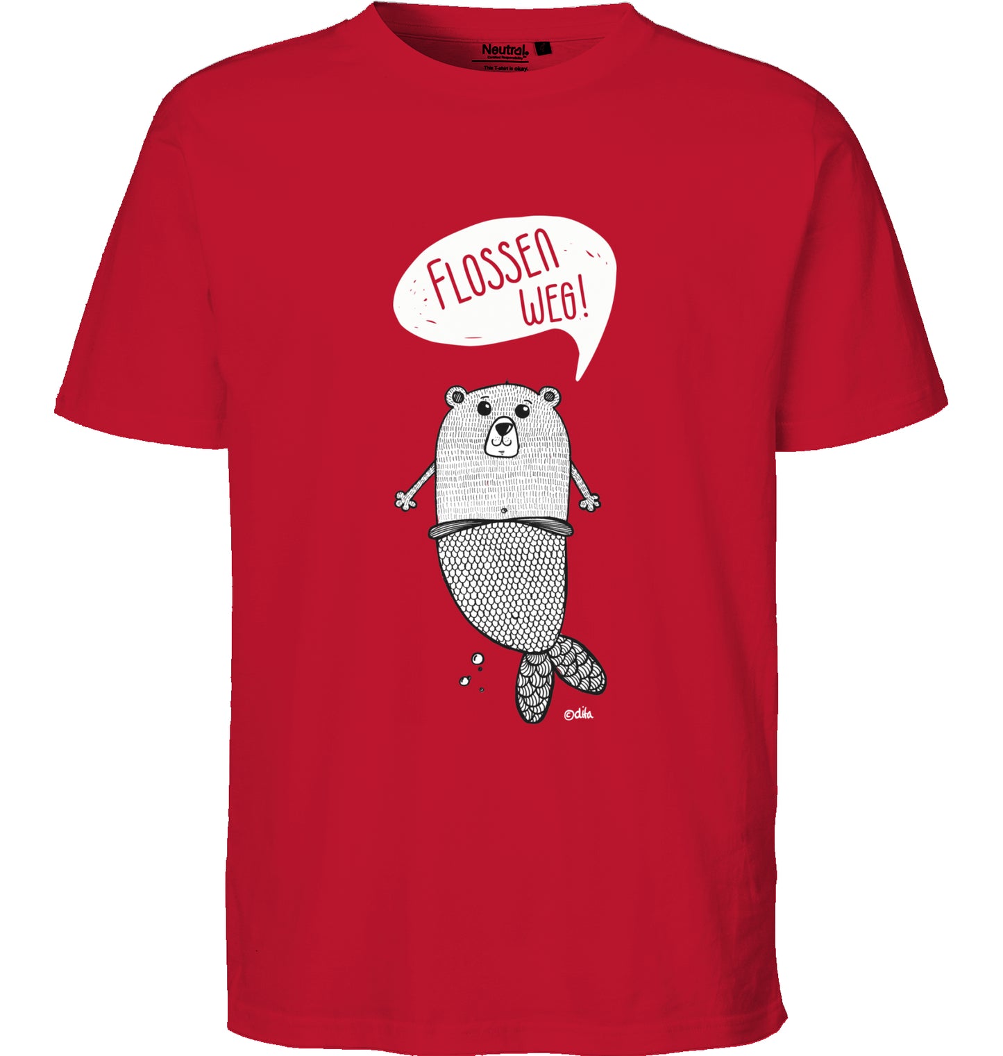 Unisex Organic T-Shirt | FINS AWAY | Neutral