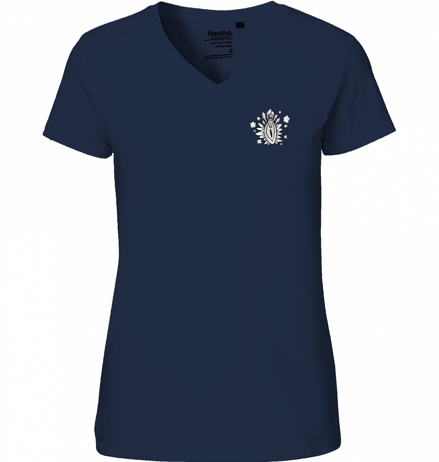 Pilz | Ladies' V-Neck| mit hellem Druck hinten