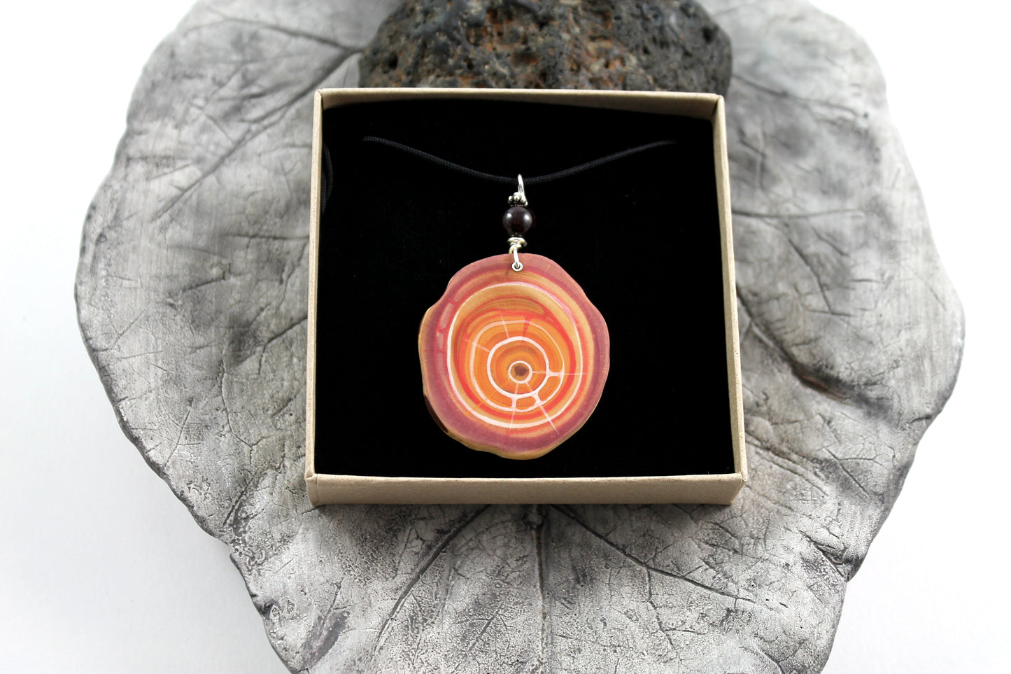 Fire Necklace | Amulet made of Swiss pine wood | Handmade in Tyrol