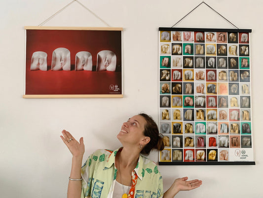 4 Vulvas Vulva Poster | celebrating diversity | 594 x 420 mm | by Himal Hemp and Vulvarium